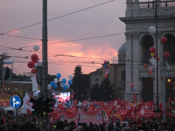 pcl alla fine del corteo