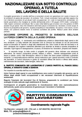 Volantino ILVA febbraio 2016